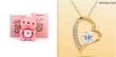 Rose Teddy Bear Jewelry Box With Necklace Gift