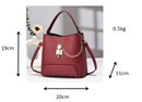 Classy Bucket Bag - Women Pu Leather Shoulder Women Bag Handbag Stylish Women Sling Bag Shoulder Ladies