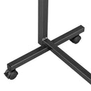 Silver Gray Computer Desk With Brake