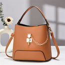 Classy Bucket Bag - Women Pu Leather Shoulder Women Bag Handbag Stylish Women Sling Bag Shoulder Ladies