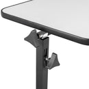 Silver Gray Computer Desk With Brake