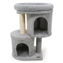 26" Compact Cat Tree With 2 Condos & Sisal Scratching Posts