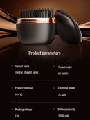 Mini hair straightener wireless USB charging portable multi-functional hair care hair styling comb straightener smooth hair