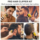 T9 Men's Electric Hair Clipper Beard Trimmer - Rechargeable Hair Cutting Machine with Nose Hair Trimmer Kit