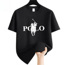 Men's Summer Fashion Brand Clothing  Casual Business Shorts  Loose Sleeve Versatile Round Neck T-Shirt  Breathable T-Shirt