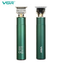 VGR 186 Hair Clipper Barber Professional Personal Care Rechargeable Electric Engraving T-shaped Blade USB Metal Washing VGR