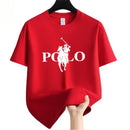 Men's Summer Fashion Brand Clothing  Casual Business Shorts  Loose Sleeve Versatile Round Neck T-Shirt  Breathable T-Shirt