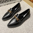 Soft Shoes Woman 2025 Pointed Toe Casual Female Sneakers All-Match Shose Women Oxfords Women's Modis British Style New Cross